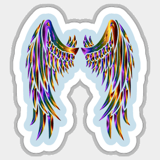 Chromatic Angel Wings Sticker